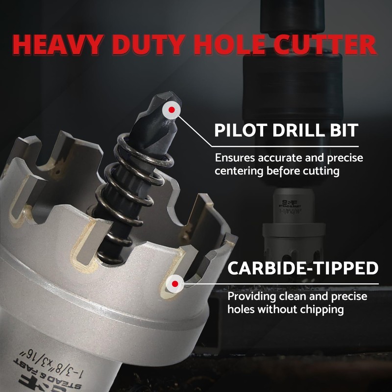 S&F STEAD & FAST 1-3/4 Inch Carbide Hole Saw for