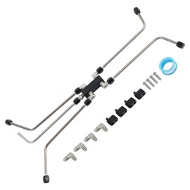 maXpeedingrods LS Coolant Crossover Steam Vent Kit, AN4 Fuel Brake Line LS Stainless Steam Port Kit for LS1 LS2 LS3 LS6 LS7 LS9 LSX