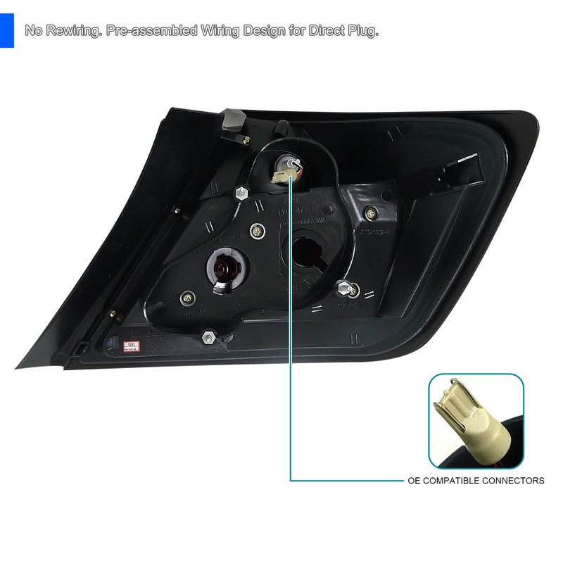 Spec-D Tuning Chrome Tail Lights Compatible with 2004-2010 Scion tC,