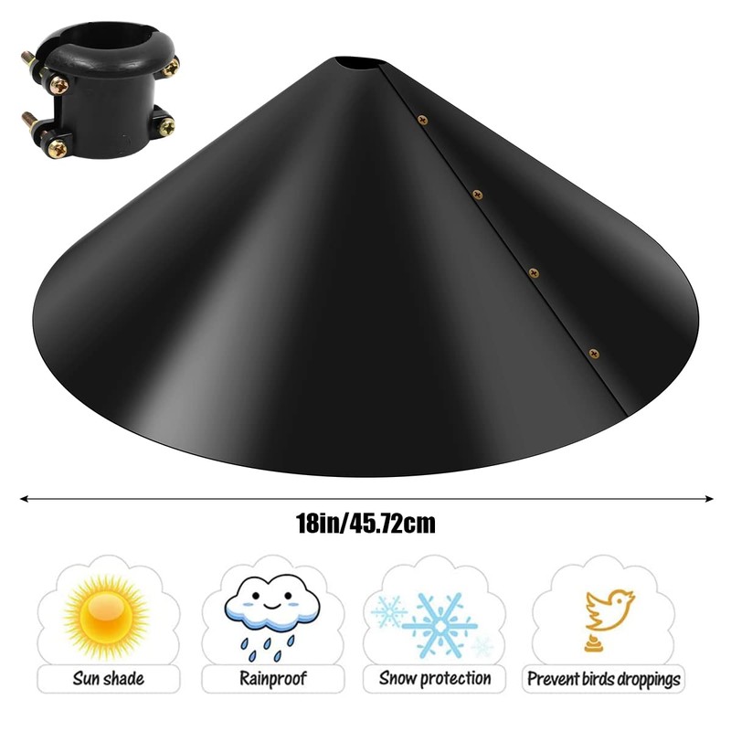 2Pcs Wrap Around Squirrel Baffle,Universal 18inch Squirrel Proof Baffle, Squirrel