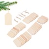 50pcs Wood Pieces DIY Natural Rustic Unfinished Wood with Hemp