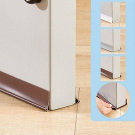 A-Type Windproof Door Weatherstrip & Draft Stopper - Soundproof, Waterproof Window Seal for Cold Protection A Gray