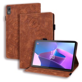 TIPOYOROO for Lenovo Tab P11 2nd Gen/Xiaoxin Pad Plus 2023 11.5" TB350FU/TB350XU PU Leather Folio Stand Cover Shell with Card Pocket Pen Holder for Xiaoxin Pad Plus 2023 11.5 inch Mandala - Brown