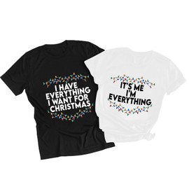 Christmas Couples Shirts His and Her Matching Xmas Outfits Sets Funny Christmas Family Pajamas Short Sleeve Tees Top