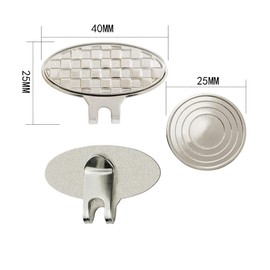 GOLTERS Golf Hat Clip with Magnetic Golf Ball Marker Mark Position for Men Women Golfer Use On Golf Course (Silver)