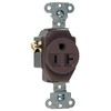 Legrand-Pass & Seymour 5351CC8 Specification Grade Single Receptacle Single 20-Amp 125-volt Side Wire, Brown
