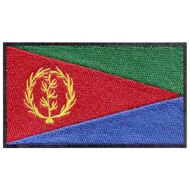 Bebuz Eritrea Flag Patch Embroidered Iron On Sew On Patch Applique Fabric Repair Patches Tactical Military Patches - Emblem