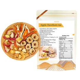 Apple Hawthorn tea (8.81oz /250g), red date apple orange peel Hawthorn fruit tea, instant drink easy to carry