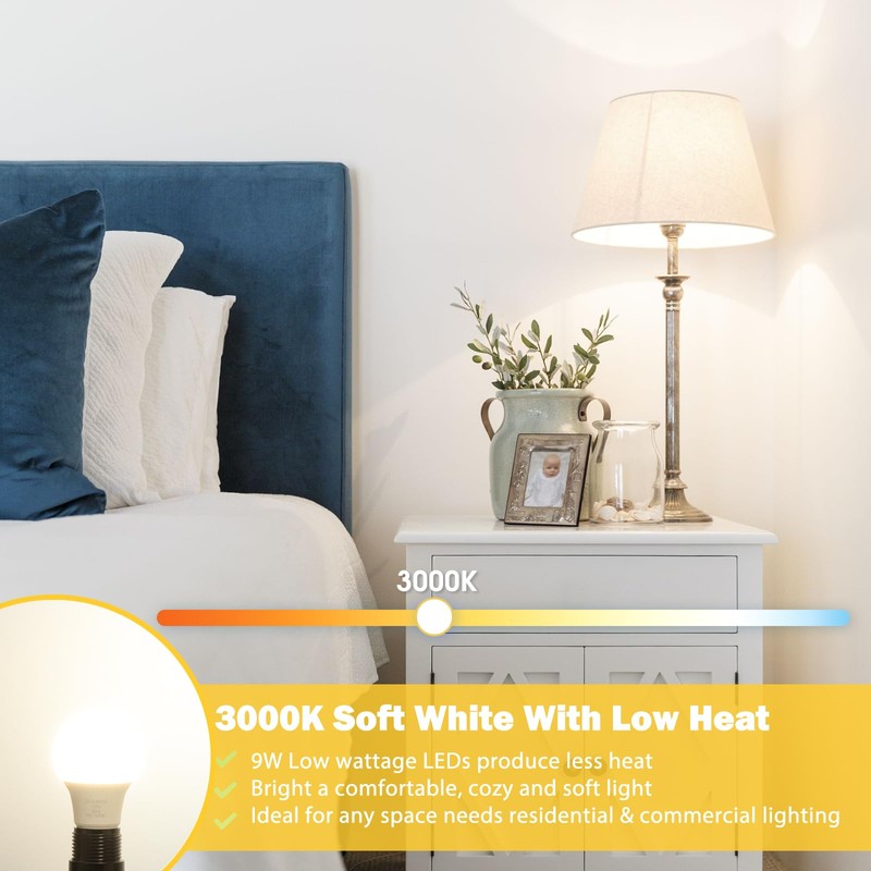 Maylaywood A19 LED Light Bulb, 60 Watt Equivalent LED Bulbs,