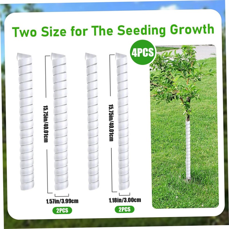 Tree Trunk Protector 4PCS 2 Size PP Spiral Tree Wrap
