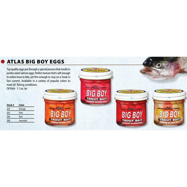 Atlas Mike's Big Boy Salmon Egg 208, 1.1 oz, Assorted