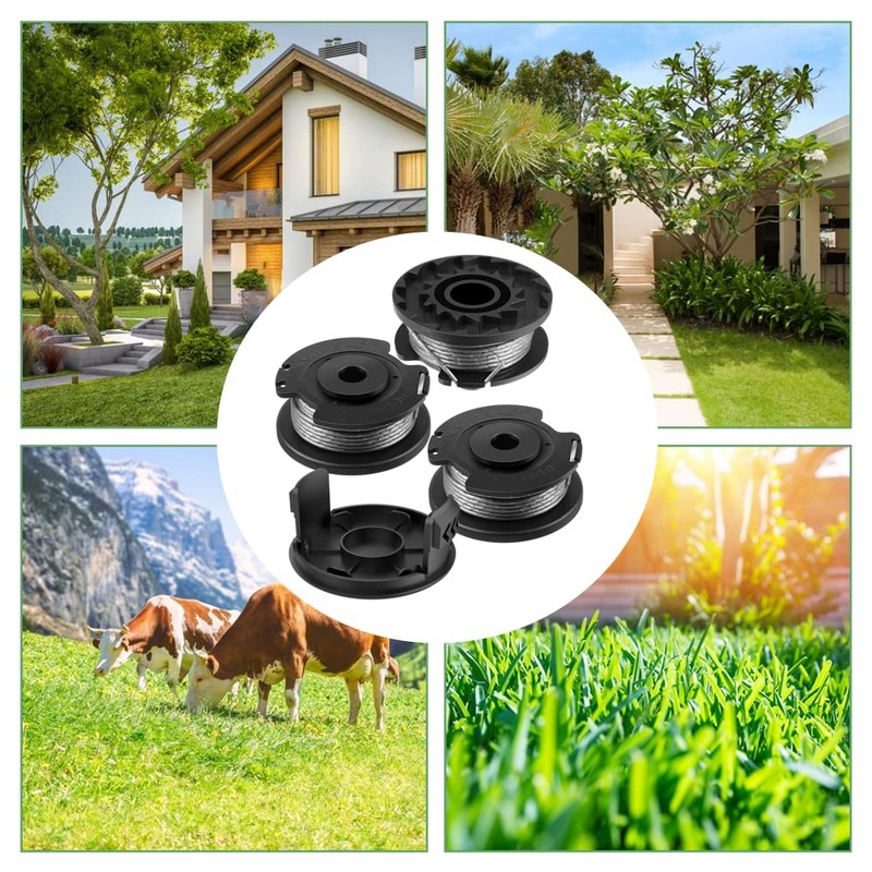 3 Pieces Strimmer Wire Replacement Autofeed Spool Line String Trimmer