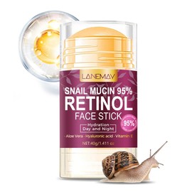 Retinol Face Cream - 95% Snail Mucin Face Moisturizer for Women, Retinol Face Stick, Anti Wrinkle Face Cream - Hydration Day and Night - Hyaluronic Acid, for All Skin Types