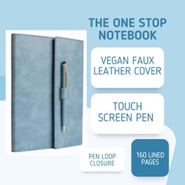 Blue A5 Journals for women & Men | Notebook and pen set | Journal Notebook | Notebooks for women | Faux Leather notebook | Notebook and pen gift sets | Leather bound notebook |Premium lined pages
