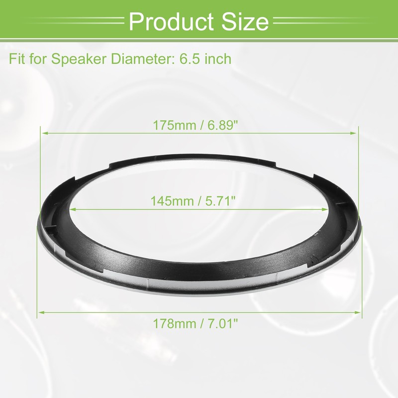 X AUTOHAUX Universal 6.5" Subwoofer Speaker Rings Cover Spacers Speaker