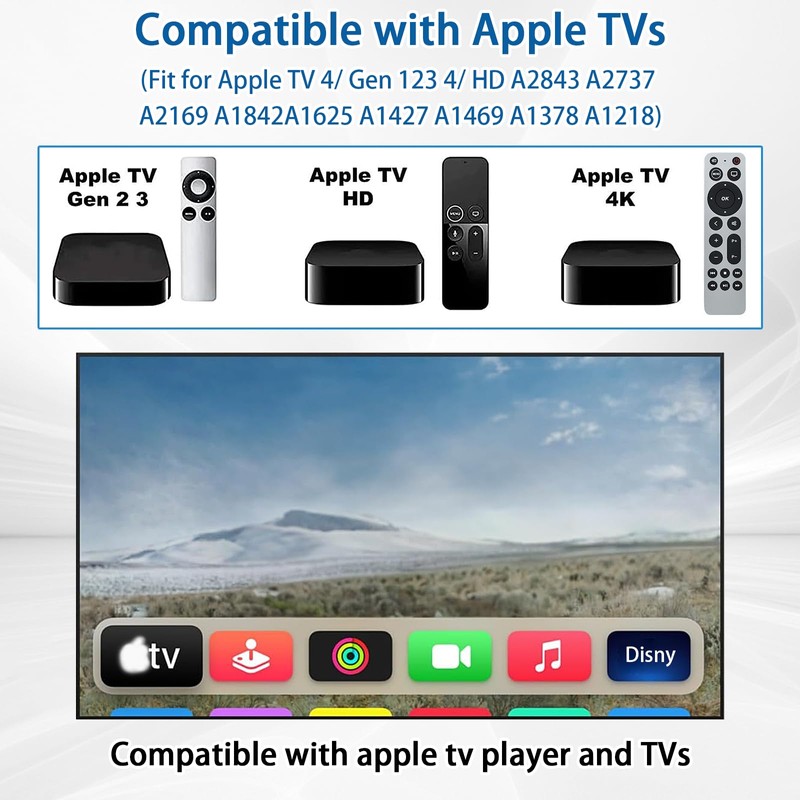 Fourmor Universal Replacement Remote Control fit for Apple TV Gen
