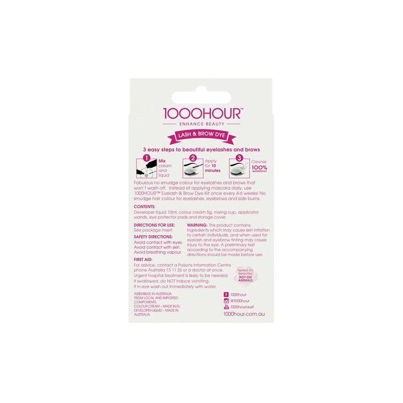 1000 Hour Eyelash & Brow Dye Kit Brown/Black