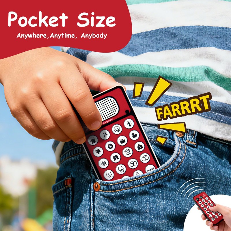BLUEYE Sound Effects Machine with Remote,50 Jokes Button for Boys,Rechargeable