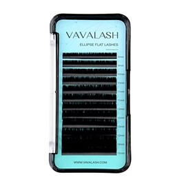 Ellipse Eyelash Extensions 0.20mm C Curl 10mm Flat Eyelash Extension supplies Light Lashes Matte Individual Eyelashes Salon Use Black Mink False Lashes Mink Lashes Extensions(C-0.20-10mm)