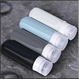 Flight Attendant Recommendation: 3.4 fl oz (90 ml) Travel Bottle, Set of 4, Special Triple Lid Construction, Leak-proof, Convenient Design for Travel, Shampoo Bottle, Convenient Goods for Travel