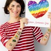 20 Sheets 172 Pcs World Autism Awareness Ribbon Temporary Tattoos