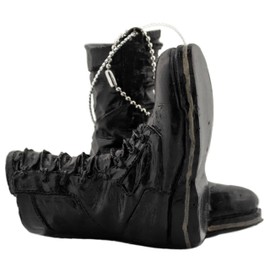 Black Military Boots Ornament | Unique Military Boots Ornament | Great Christmas Tree and Wreath Décor | Great White Elephant | Support Our Troops