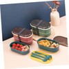 FUNOMOCYA 1Set Double Layer Bento Lunch Box for Portable Container