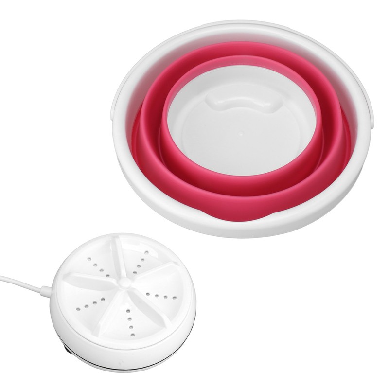 5L Folding Washing Machine Ultrasonic Vibration Forward Reverse USB Foldable