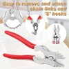 Feekoon Chain Pliers, 7 Inch Fixture Link Pliers, Malleable Iron