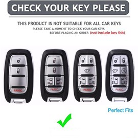 Kepdul for Chrysler Key Fob Cover Key Protective Key Shell Holder Accessories Fit for Chrysler Pacifica 7 Button for 2017-2024 Touring, Pinnacle, Limited (White)