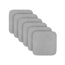 Seat Cushion (Pack of 6) Chair Cushions with Non-Slip Underside 38 cm x 38 cm Oeko-Tex Certified Seat Cushion Plain Chair Cushion Chair Cushion