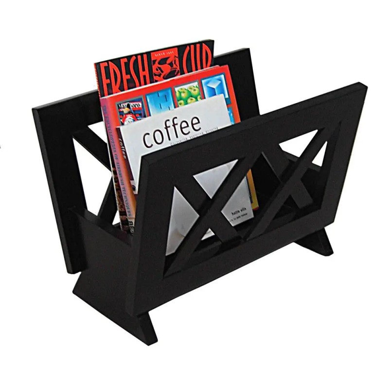 Mahogany Solid Wood Magazine Rack M1125 Contemporary Design For Organizing