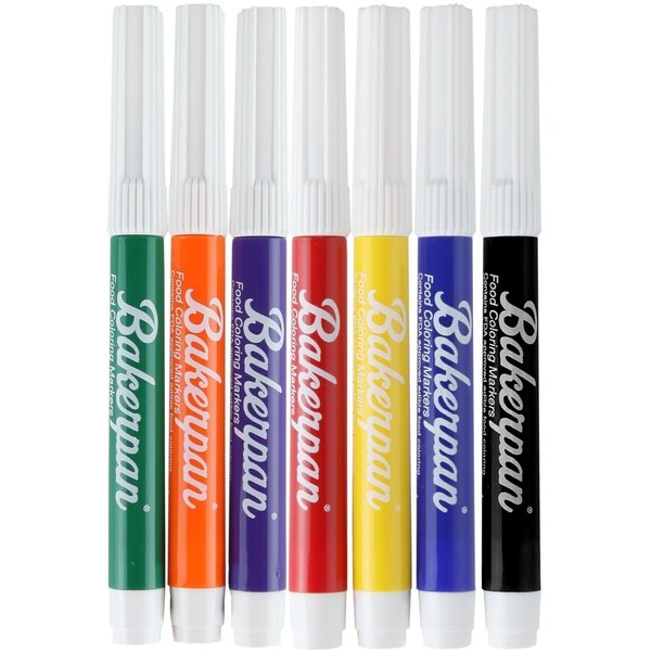 Bakerpan Food Coloring Markers, Standard Tip, Multi Colors (7)