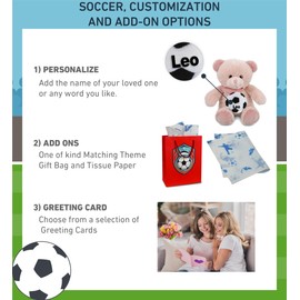 DolliBu Baby Pink Bear Stuffed Animal with Soccer Ball Plush - Soft Huggable Pink Bear, Adorable Playtime Plush Toy, Cute Teddy Gift, Super Soft Plush Doll Animal Toy for Kids and Adults - 8 Inches