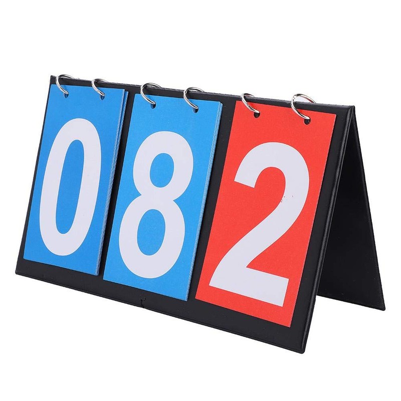 Sports Scoreboard 2/3/4 Digit Portable Tabletop Flip Scoreboard Score Counter