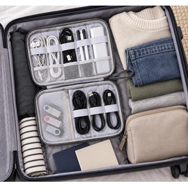 Electronics Organizer Bag Waterproof Carrying Pouch Travel Bag Universal Cable Organizer Electronics Storage Bag Accessories