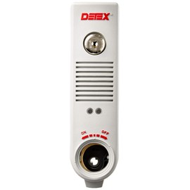 Detex EAX-500 Grey Surface Mounted Exit Alarm Piezo Horn Detex Battery Powered Door or Wall Mount Exit Alarm, 2.10" W x 2.375" D x 7.70" L