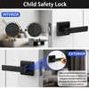 rewarmee Matte Black Door Handles Privacy Door Levers, Keyless Interior