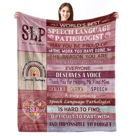 Speech Language Pathologist Gift, SLP Gifts Blanket, Speech Therapy Gifts, Gifts for Speech Therapists on National Speech Language Pathologist Day, Birthday and Christmas Throw Blankets 60"X 50"
