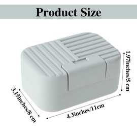 2 Pack Bar Soap Holder Plastic Portable Travel Soap Case Shatterproof Soaps Holder Leakproof Toiletry Container for Bathroom Organization Travel Camping Gym Hiking Outdoor