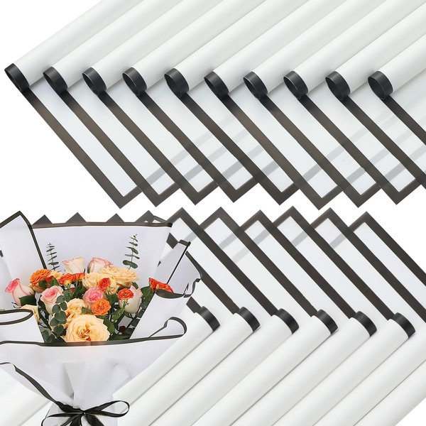 SDMOER 20 Sheet Bouquet Wrapping Paper,Multifunctional Waterproof Floral Wrapping Paper,Flower
