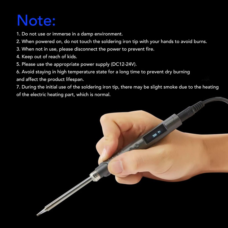 SH73 Smart Soldering Iron 100‑400 Degree Celsius Temp Adjustment Portable