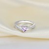 YL 925 Sterling Silver Engagement Rings 5MM Heart Cut Birthstone