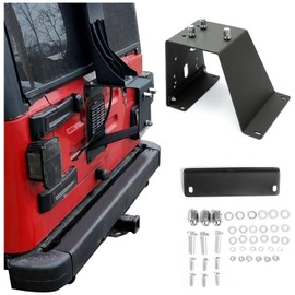 KUAFU Spare Tire Carrier Mount up to 35 inches Tire Compatible with 1987-1995 Wrangler YJ, 1997-2006 Wrangler TJ and 2004-2006 Wrangler LJ Models Heavy Duty Textured Black