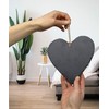 FeinKnick Stylish Slate Heart for Labelling - Decorative Heart Made