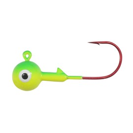 Northland Fishing Tackle Gum-Ball Jig for Panfish, Walleye, Bass, and Trout, Parakeet, 1/2 Oz, 15/Card
