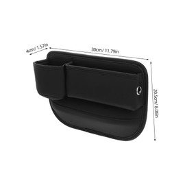 Gatuida 2pcs Vehicle-mounted Storage Box Automotive Car Seat Pocket Organizer Pu Organizer Seat Gap Storage Console Cup Holder Side Pocket Storage Seat Side Pocket Leather Black
