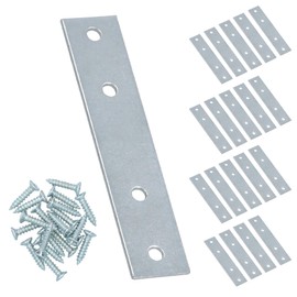 100mm Straight Mending Fixing Plate Angle Bracket L Shape Reinforcing Repairing 20pc