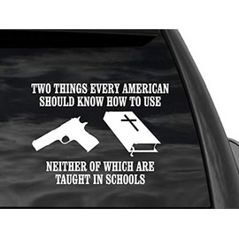 FGD PRO Gun Second Amendment Decal Sticker 12"x 8" Gs119 Car Truck SUV