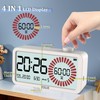 Visual Timer 4-in-1 Alarm Clock,for Heavy Sleepers Student Kids